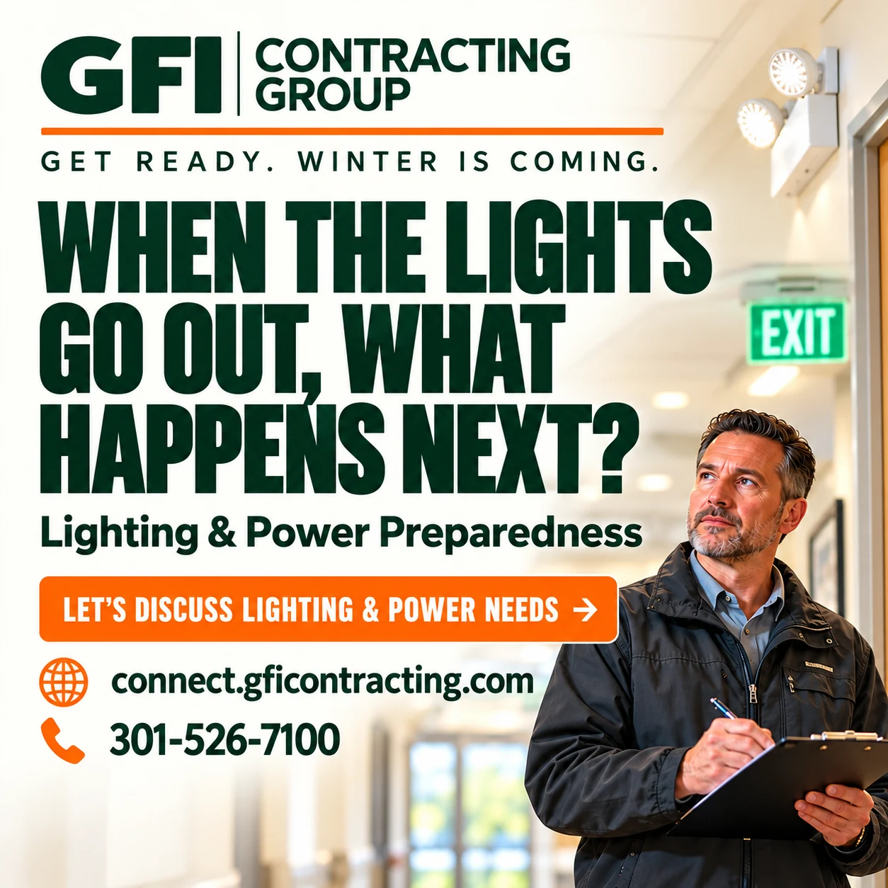 GFI lighting and power graphic: When the lights go out, what happens next?